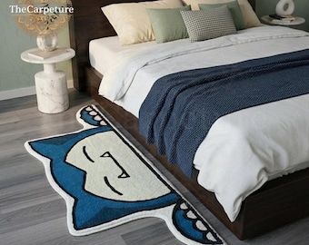 Op maat gemaakt cartoon getuft anime-tapijt | Zacht antisliptapijt | Esthetisch Kaws-vloerkleed voor woonkamer | Leuke Japanse woondecoratie