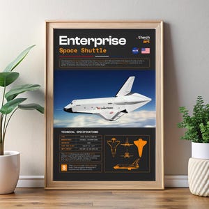SpaceShuttleEnterpriseTechnicalArtPrint—NASAOV‑101Poster (DigitalDownload)