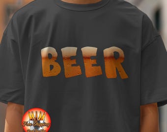 Camiseta con gráfico de cerveza, divertida camiseta para beber, ropa de fiesta