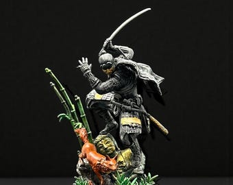 Ghost Warrior of the Island - Hand-Painted Samurai Statue - 3D Resin Figure - Japanese Swordsman Fan Art