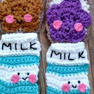 PBJ & Milk Crochet Scarf Pattern PDF Peanut Butter N Jelly Scarf Pattern Only