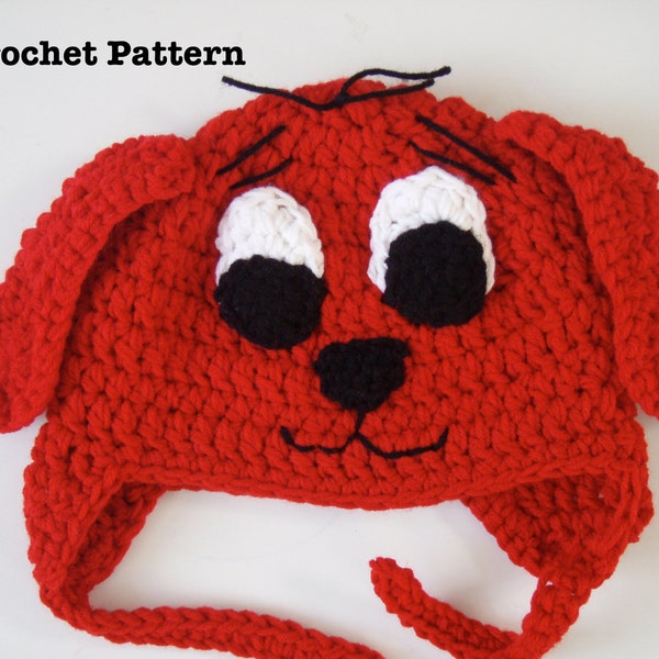 Clifford the Big Red Dog Crochet Hat PATTERN PDF