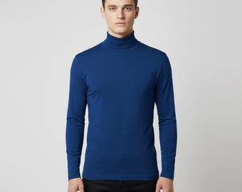 Men Classic Turtleneck Long Sleeve Shirt, Soft, Casual Slim Fit Top, Warm Winter Outerwear