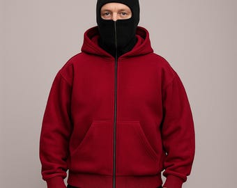 Balaclava Hoodie, Full Zip Mask, Techwear Jacket - Etsy Canada