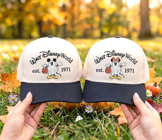 EMBROIDERED Walt Disney World Est 1971 Minnie Ghost Halloween Hat