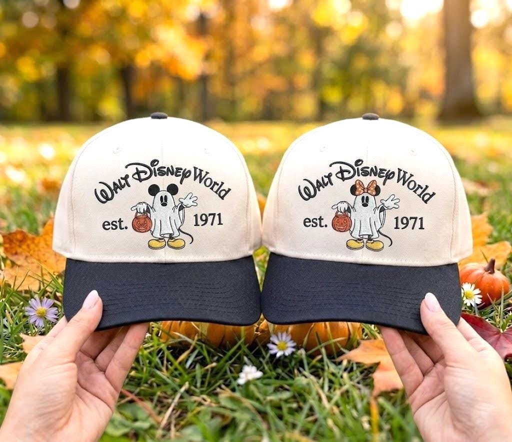 EMBROIDERED Walt Disney World Est 1971 Minnie Ghost Halloween Hat