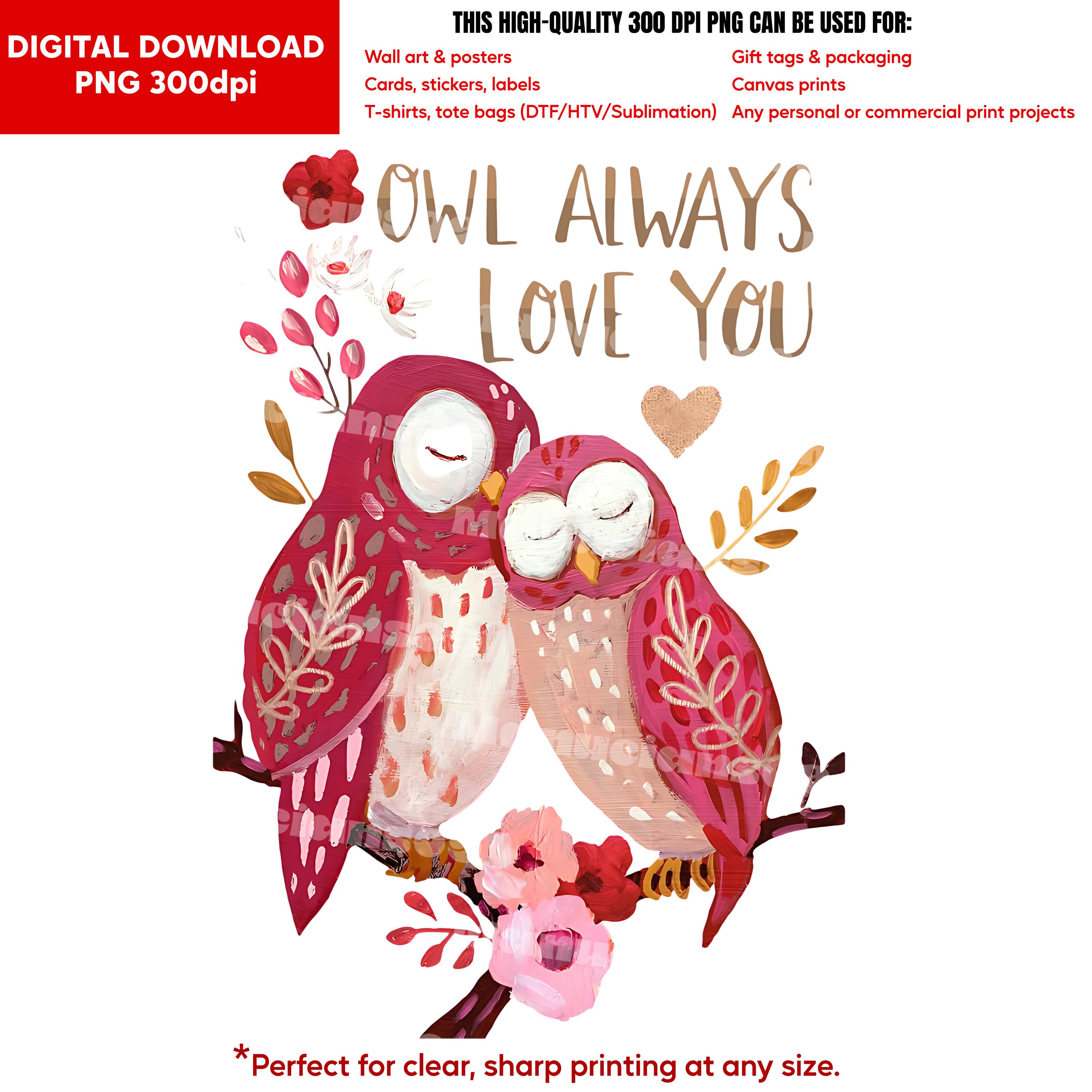 Cute Owl Valentine PNG &ndash; Pink Red Coquette Love Design, Girly Retro Valentine Clipart