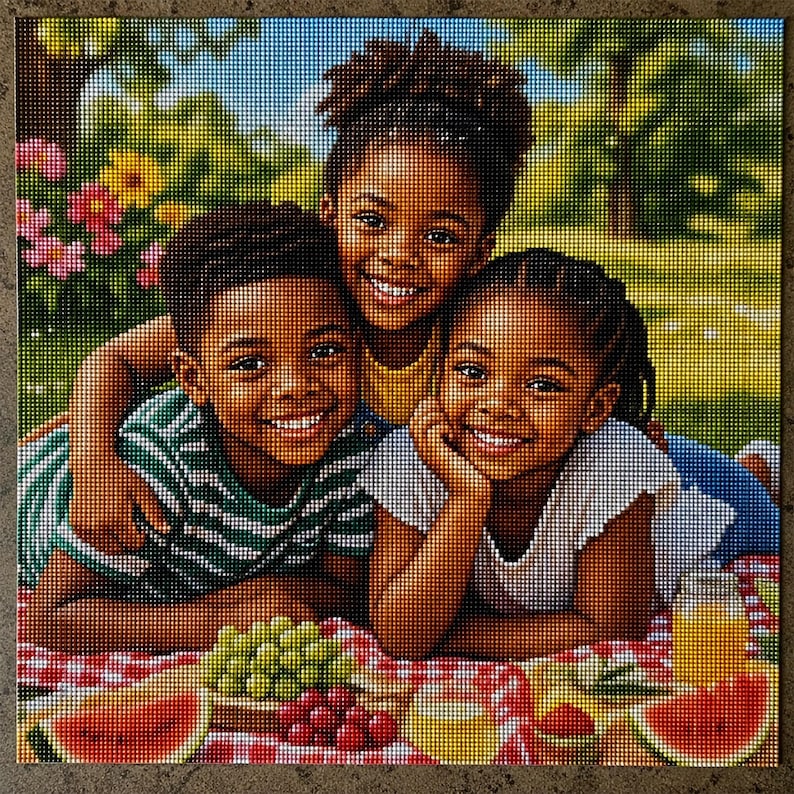 Custom Diamond Painting, Custom 5D Diamond Art Kit, Custom Portrait Gift for Couples, Pets & Family, DIY Canvas Craft, Wedding Gift. image 8