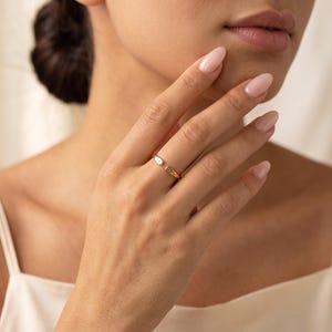 Solid Gold Two Initial Ring, Personalised Open Cuff Ring, Dainty Double Initial Gold Ring, Christmas Gift for Her, Custom Letter Ring