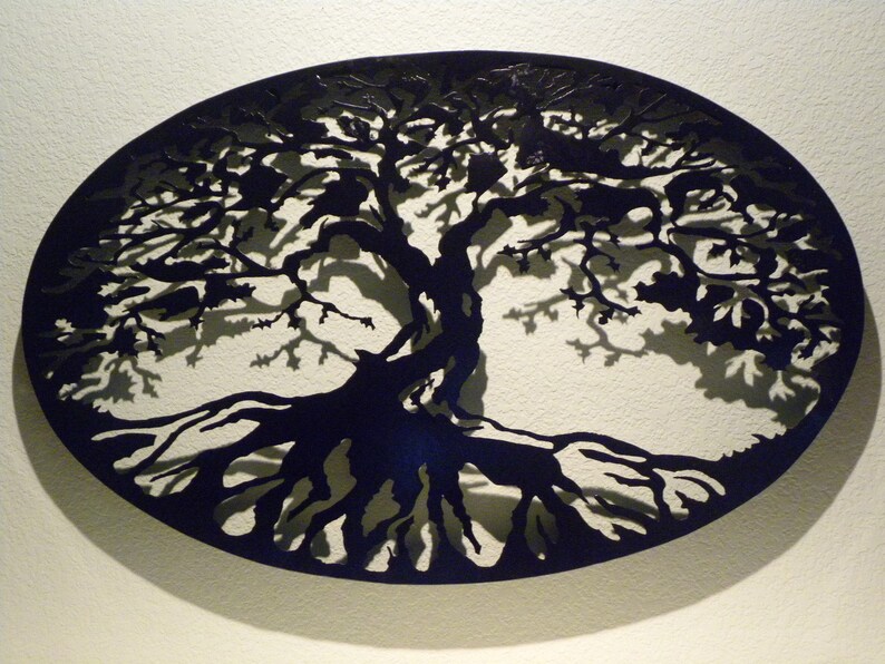 Oval Tree of Life Metal Wall Art | Etsy
