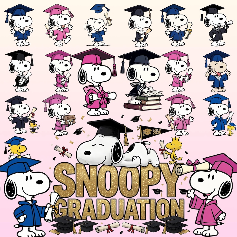 Snoopy Graduation Png - Etsy
