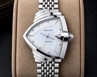 Hamilton Ventura Ladies Quartz Watch Timepiece 24mm X 36mm Black