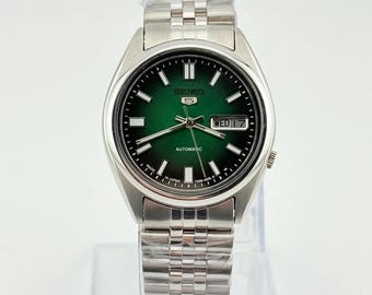 Elegant Seiko 5 Men's Wrist Watch|Green Dial|36mm