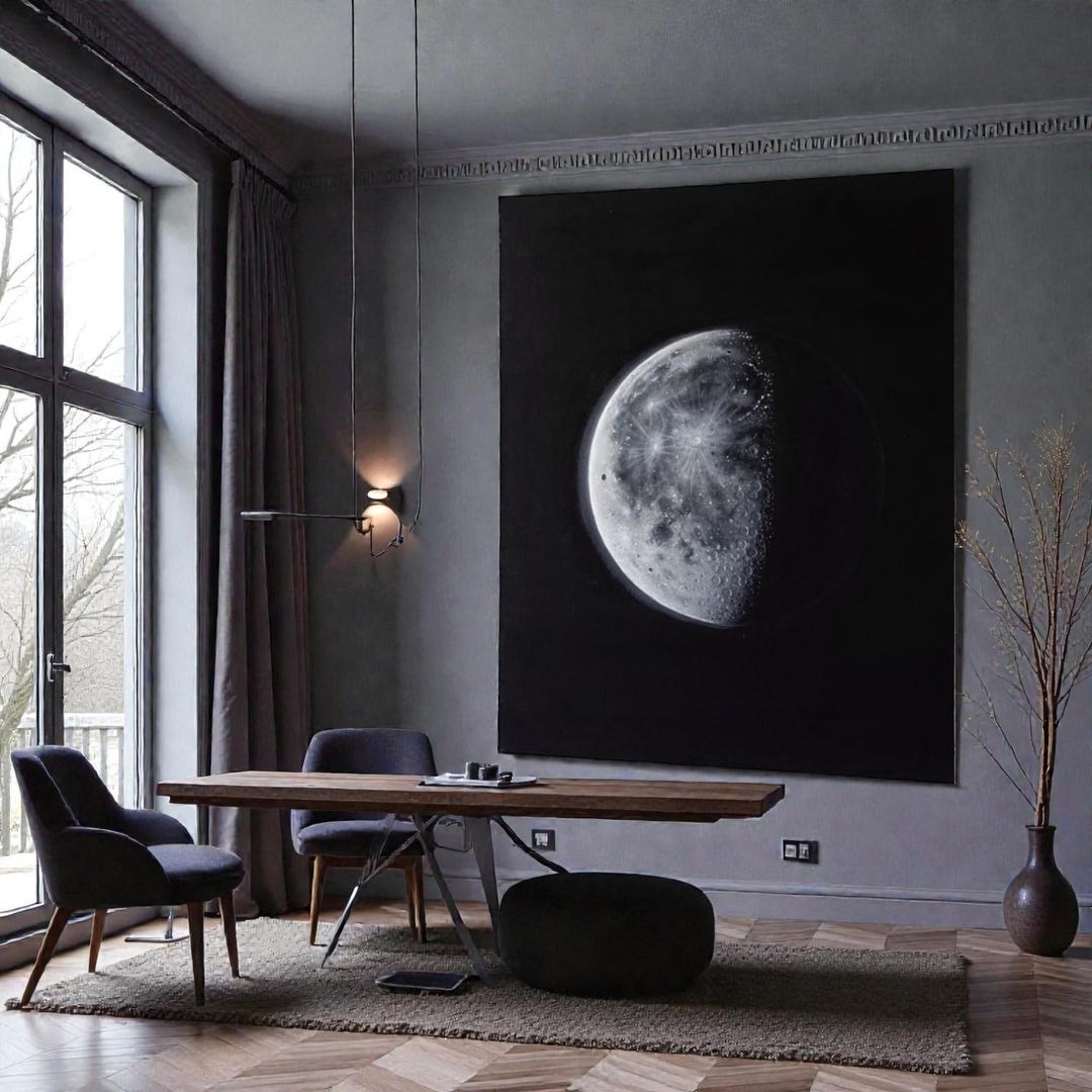 Silver Moon | Moon Painting on Canvas | Moon Painting on Acrylic ...