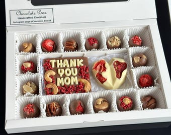 Gourmet "Thank You" Chocolate Gift Set: Nuts & Berries, Custom Message