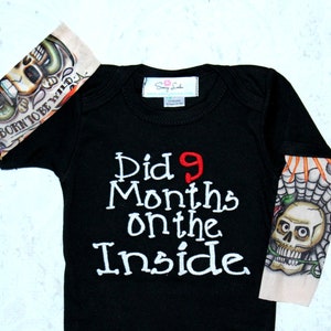 Baby Boy Gift Tattoo Baby Boy Clothes Newborn Boy 5 T Boy Baby Shower Gift Boys Newborn Boy Baby Gift Tattoo Did 9 Months On The Inside image 1