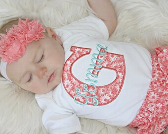 Newborn Hospital Outfit Personalized Baby Girl Clothes Newborn Girl Take Home Outfit Monogram Baby Girl Outfit Personalized Baby Gift