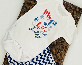 My 1st 4th of July Baby Boy Clothes July 4th Patriotic Baby Boy USA Stars Newborn Forth of July Outfit Red White Blue First 4th of July Boy