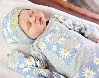 Baby Girl Clothes Personalized Baby Gift Newborn Girl Take Home Outfit Layette Gown Custom Baby Gift Girl Outfits Coming Home Outfit Preemie