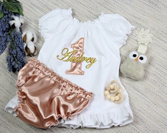 Baby Girl First Birthday Outfit 1st Birthday Dress Birthday Girl Outfit Baby Girl 1st Birthday dress Smash Cake Outfit Personalized Birthday