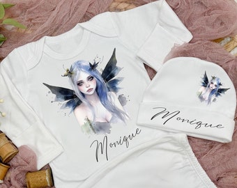 Goth Baby Clothes Personalized Baby Gift Newborn Girl Take Home Outfit Custom Baby Gift Goth Baby Girl Clothes Fairy Coming Home Outfit