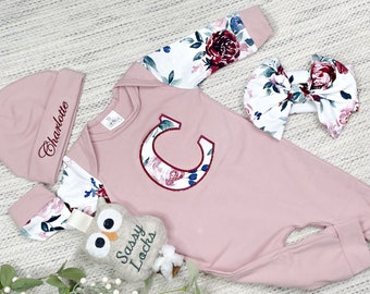 Baby Girl Clothes Personalized Baby Gift Newborn Girl Take Home Outfit Baby Romper Custom Baby Gift Girl Outfits Coming Home Outfit Preemie