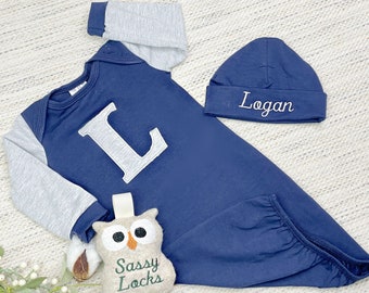 Newborn Baby Boy Clothes, Baby Boy Romper, Personalized Baby Hat, Newborn Boy Take Home Outfit, Personalized Baby, Newborn boy gift