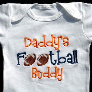 Football Baby Boy Clothes Daddy's Football Buddy Sports Baby Outfit New Dad Gift Baby Gender Revile It's a Boy Football Gift for Dad image 1