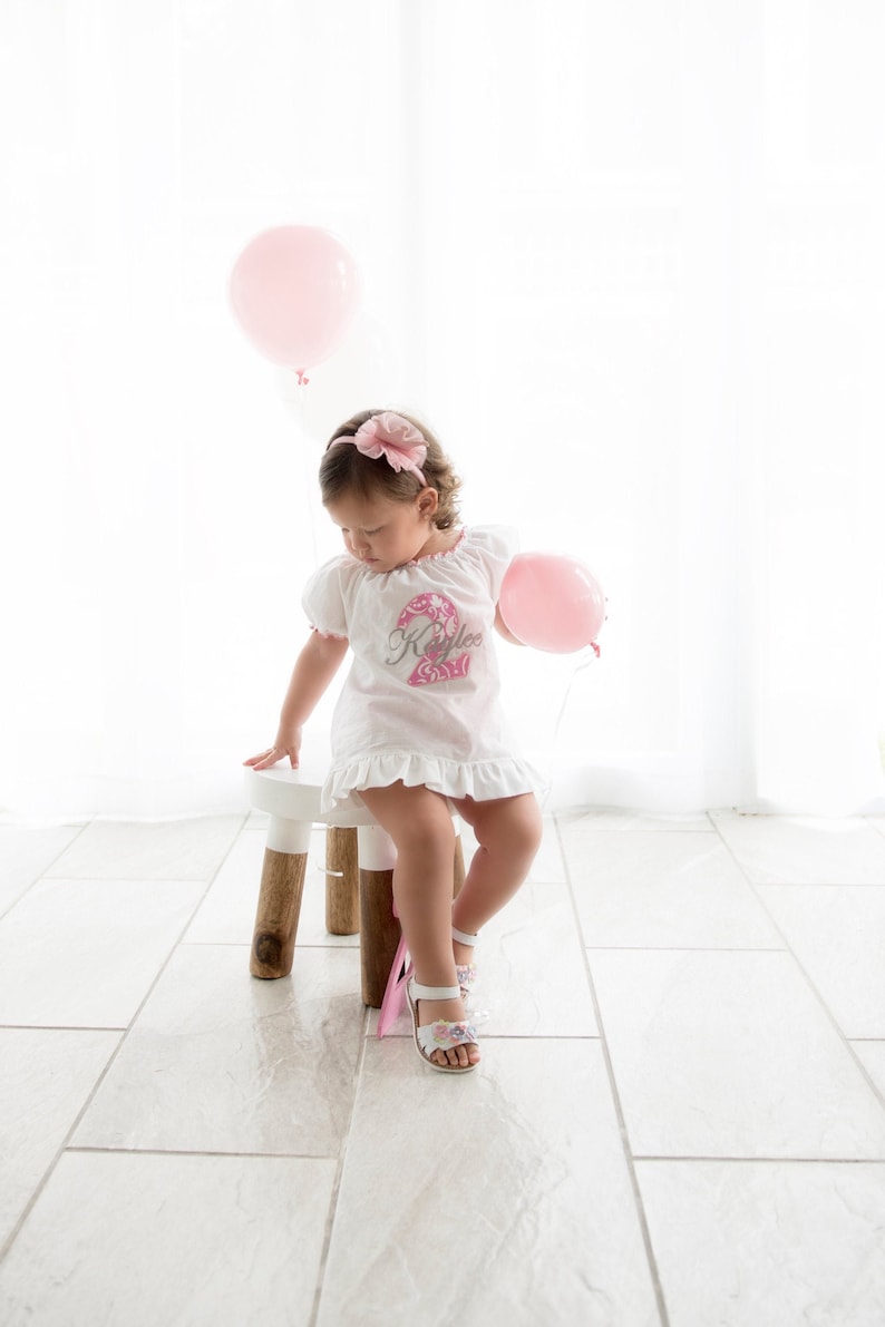 2nd Birthday Outfit Girl 2nd Birthday Outfit 2nd Birthday Girl Outfit 2nd Birthday Dress Birthday Girl Dress Personalized Birthday Dress image 1