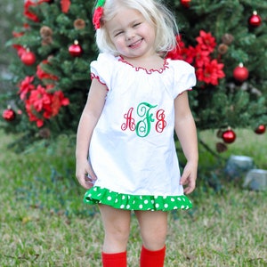Christmas Dress Monogram Holiday Outfits Personalized Baby Girl ...