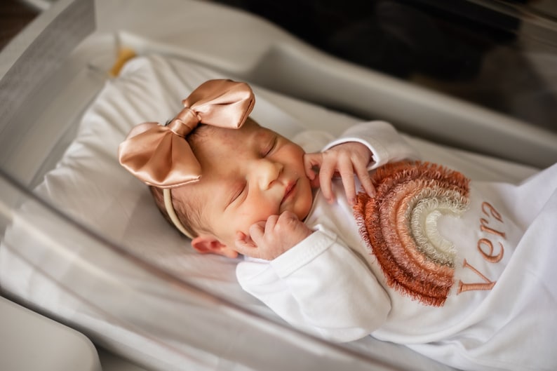 Rainbow Baby Girl Hospital Outfit Newborn Girl Coming Home Etsy