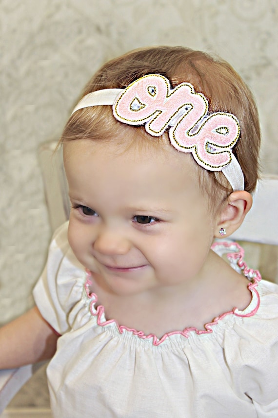 One Year Old Girl First Birthday Headband 1st Birthday Girl - Etsy Canada