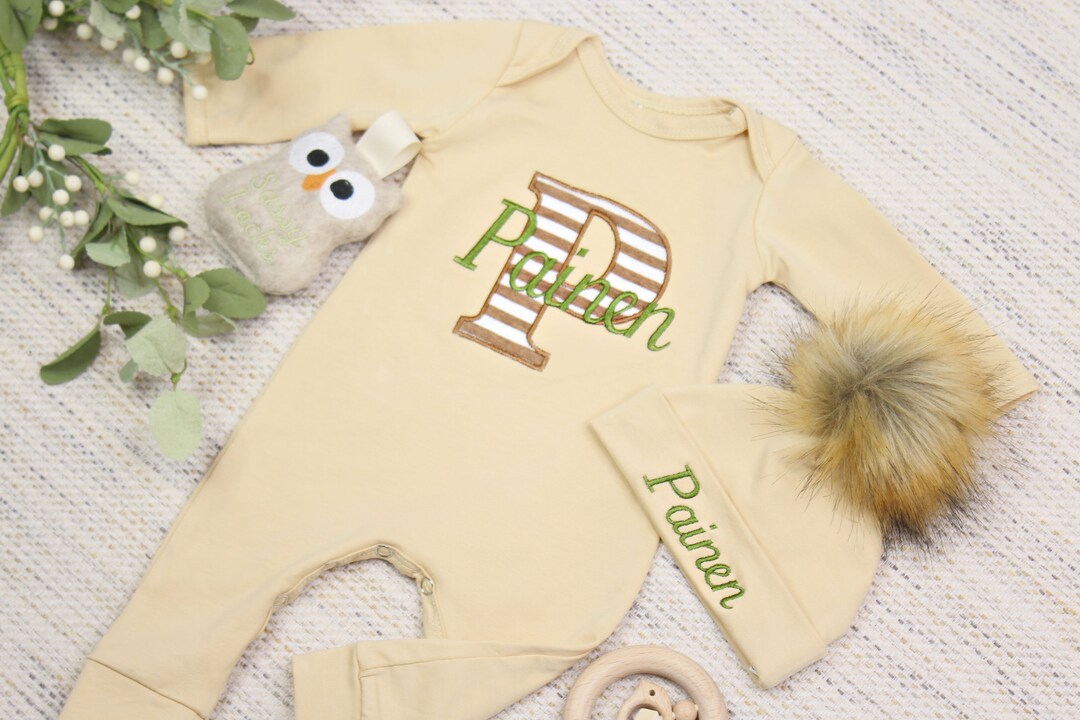 Gender Neutral Newborn Baby Clothes, Baby Girl Romper, Personalized