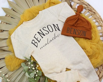Newborn Boy Coming Home Outfit Personalized Newborn Outfit Newborn Coming Home Outfit Neutral Baby Boy Gift Baby Hospital Outfit Preemie Boy