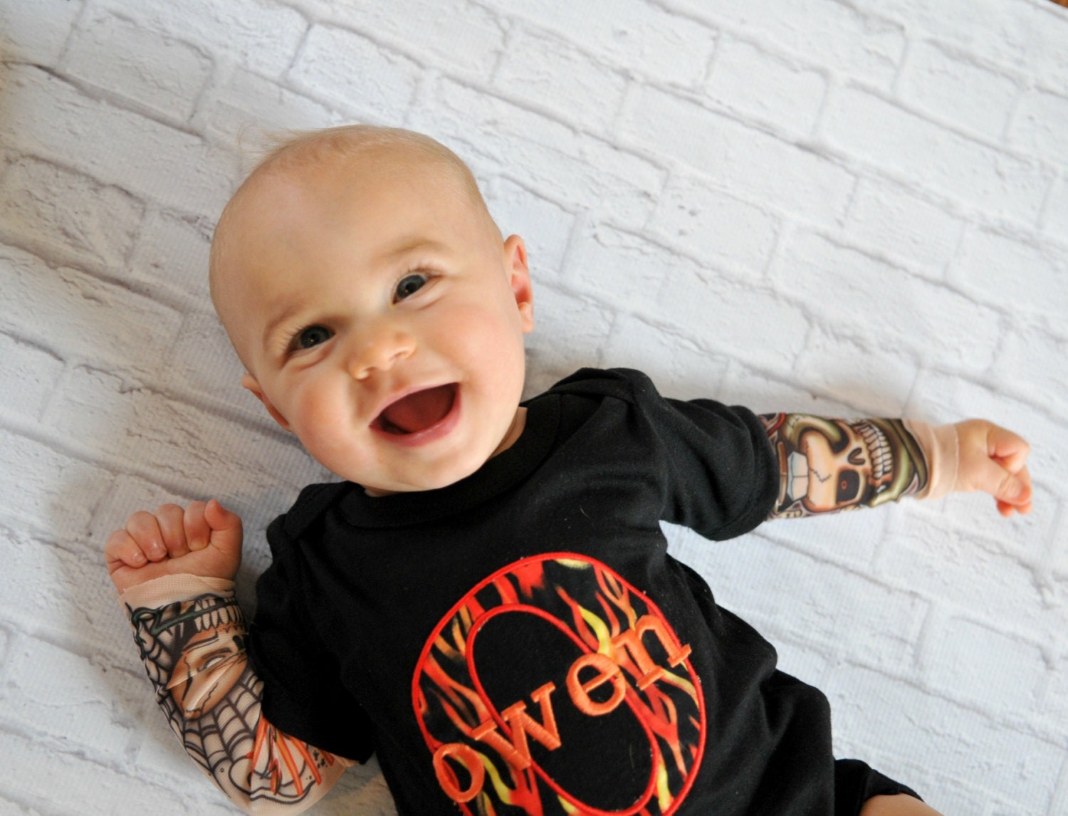 Tattoo Sleeve Personalized Baby Boy Clothes Coming Home Outfit Etsy