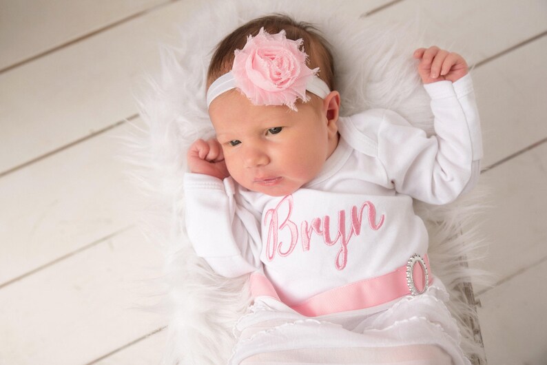 Newborn Gown Baby Gown Baby Girl Clothes Personalized Etsy
