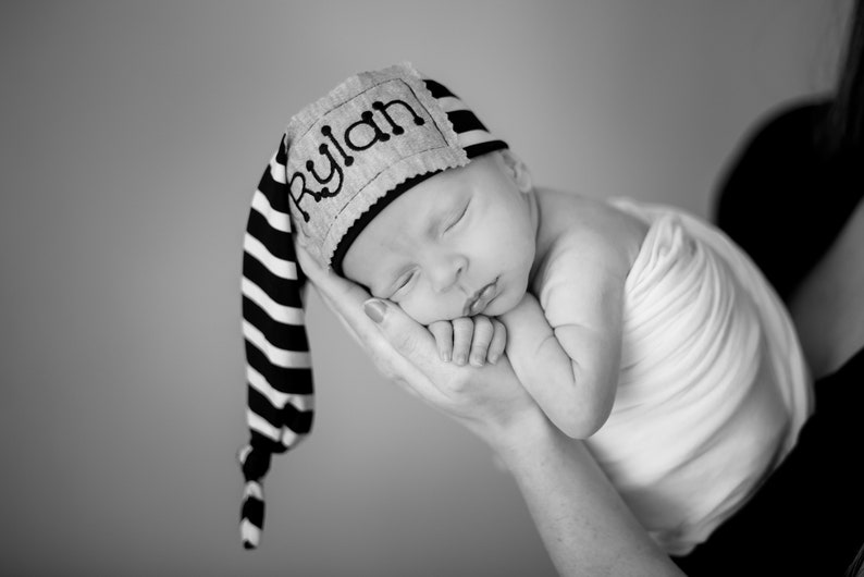 Newborn Hat Boy Personalized Infant Hat Newborn Baby Gift Etsy