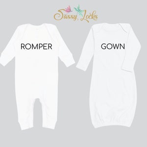 Personalized Baby Gift Girl Newborn Girl Coming Home Outfit Personalized Baby Girl Clothes Baby Clothes Infant Gown Baby Outfit image 7