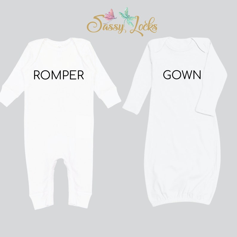 Personalized Baby Gift Girl Newborn Girl Coming Home Outfit Personalized Baby Girl Clothes Baby Clothes Infant Gown Baby Outfit image 7