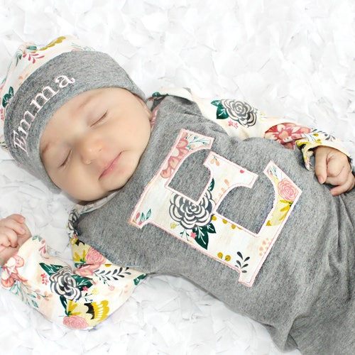 Baby Girl Coming Home Outfit Baby Girl Clothes Personalized Etsy