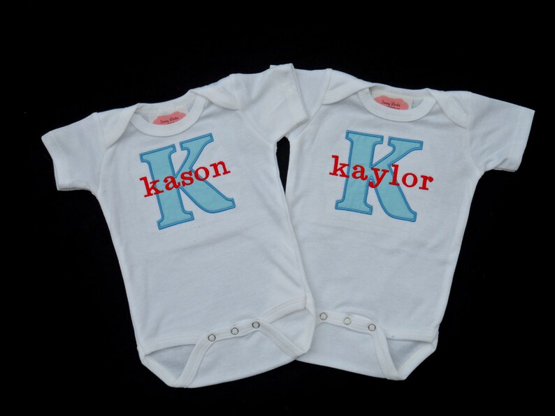 Twins Outfits Personalized Twin Gifts Preemie Baby Boy Clothes Etsy