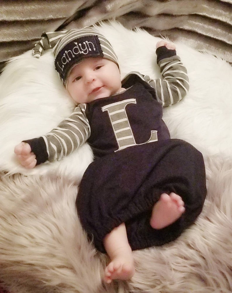 Preemie Baby Boy Personalized Newborn Baby Boy Gown Etsy
