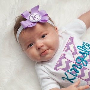 Monogram Baby Girl Clothes Chevron Personalized Baby Take Home Outfit Great for Twin Girls Preemie to 24 mon Baby Gifts