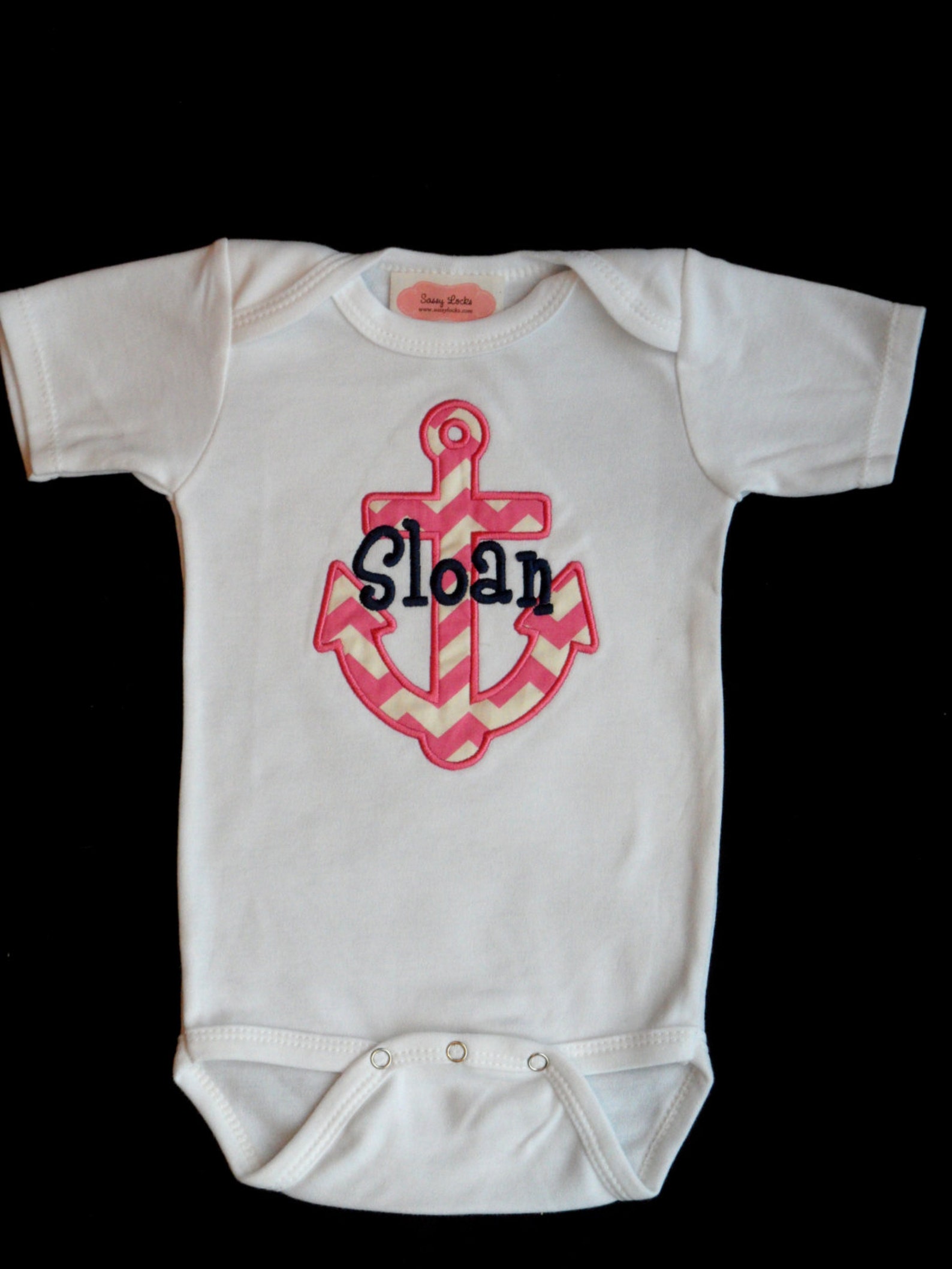Nautical Anchor Baby Monogrammed Baby Girl Clothes Etsy
