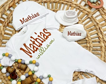 Newborn Boy Coming Home Outfit Personalized Newborn Outfit Personalized Baby Booties Baby Boy Gift Baby Hospital Outfit Newborn Baby shower
