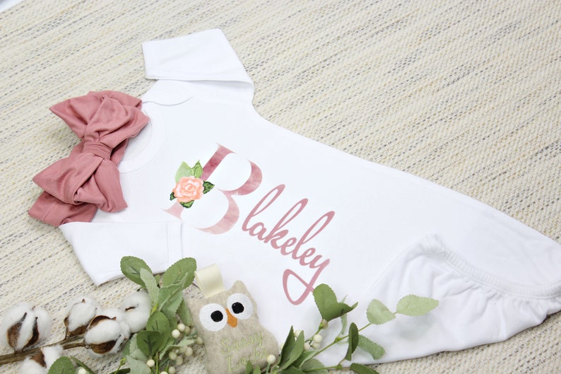 Personalized Baby Gift Girl Newborn Girl Coming Home Outfit Etsy