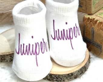 Baby Booties Custom Baby Socks, Personalized Baby Socks Baby Arrival Gift Pregnancy Announcement Welcome new Baby Gift Box Baby Shower Gift