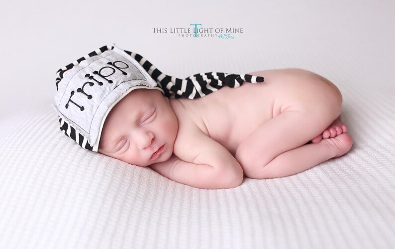 Newborn Hat Boy Personalized Infant Hat Newborn Baby Gift Twins Gifts Preemie Hat Personalized Beanie Hat Newborn Baby Infant Gift Baby Cap image 3