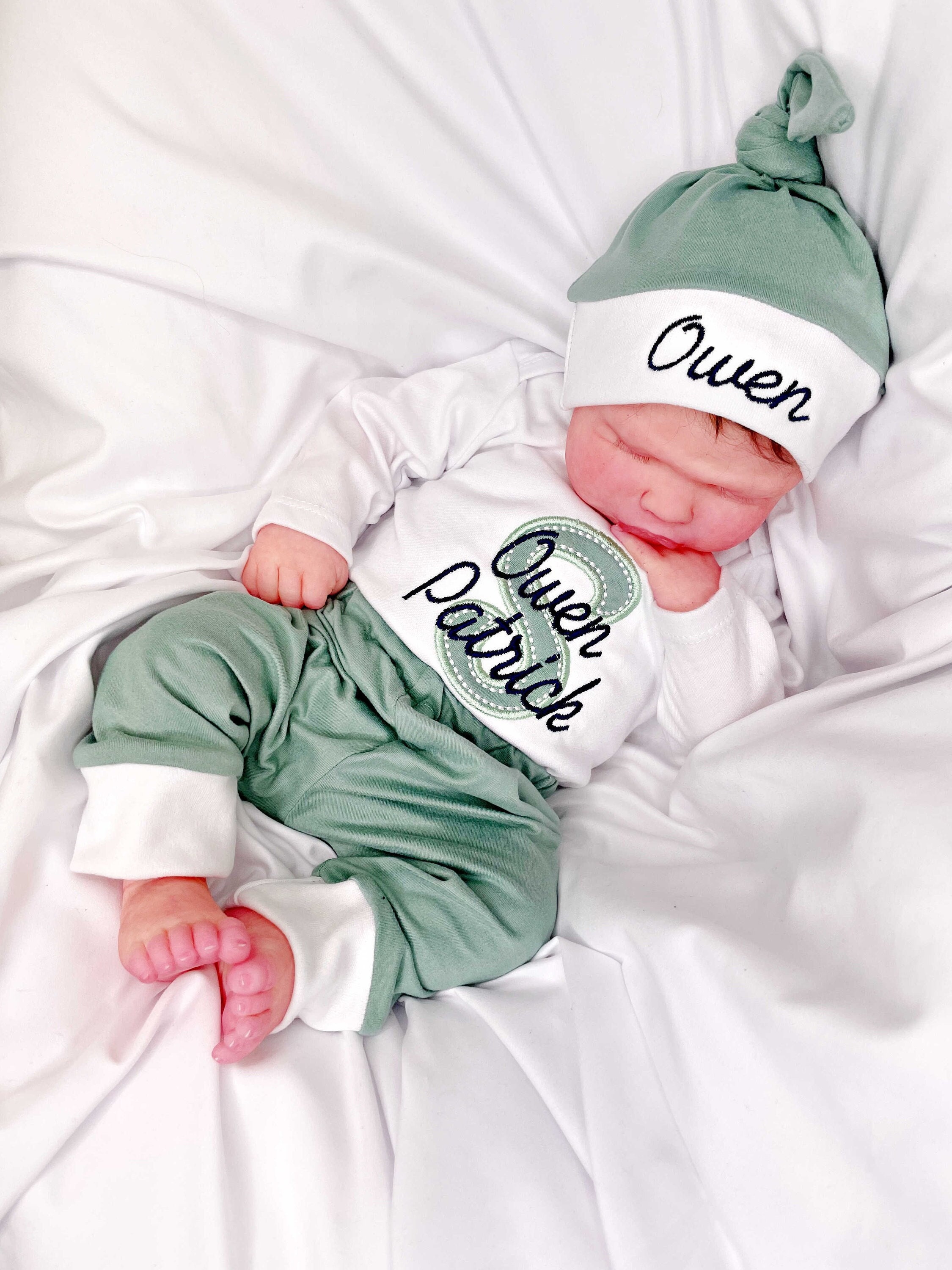 Baby Boy Coming Home Outfit Personalized Preemie Baby Outfit