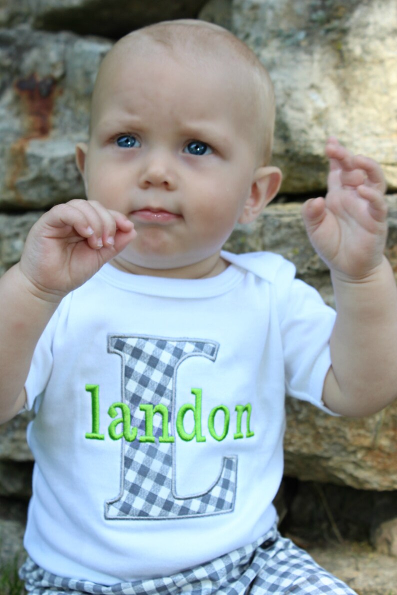 Personalized Baby Boy Clothes Monogram Bodysuit With Beanie Etsy
